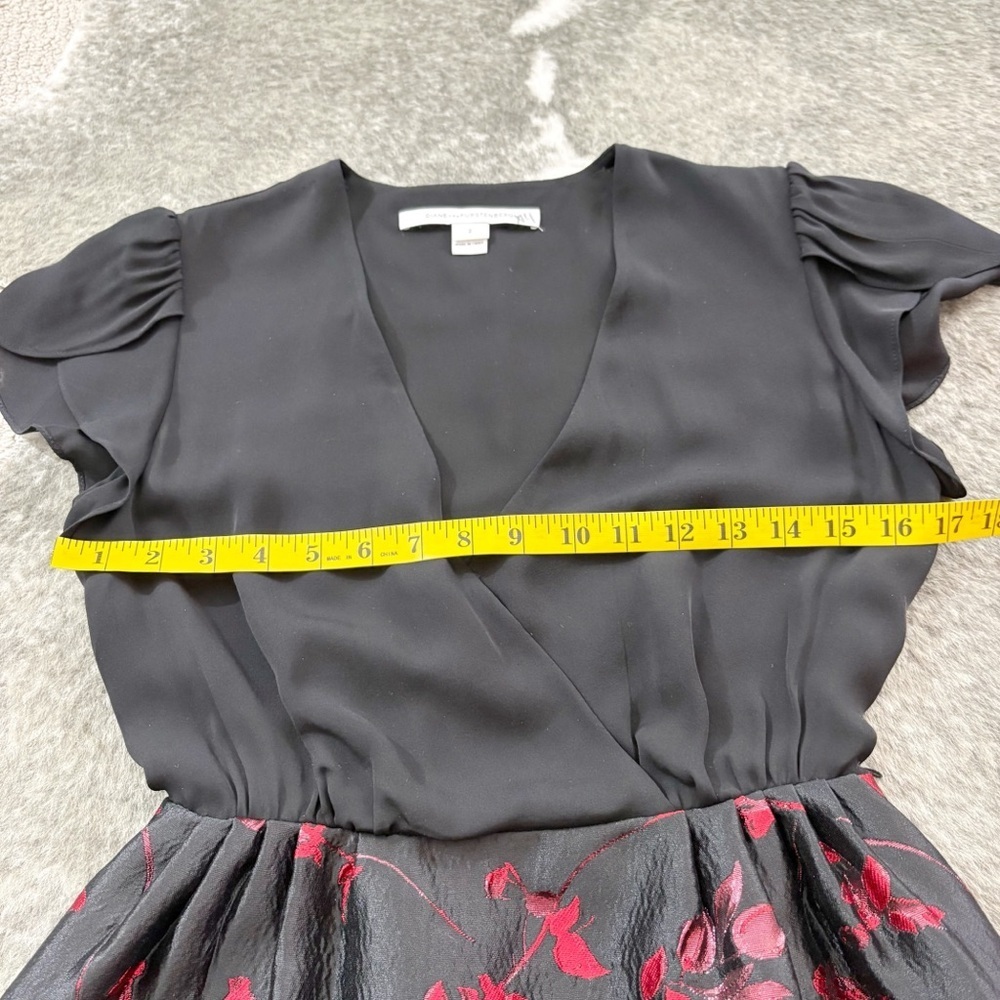 DVF Diane Von Firstenberg Floral Brocade Dress 2 - Picture 11 of 12